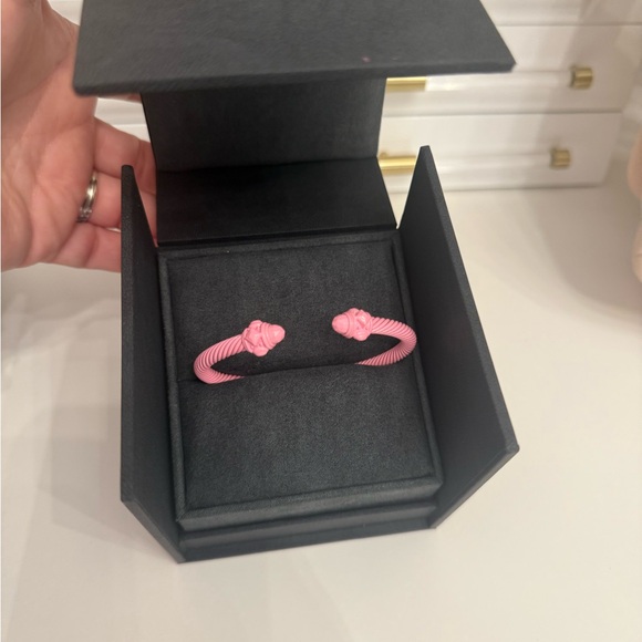 David Yuman! Breast cancer, Renaissance classic cable bracelet. Sz L - Picture 5 of 12